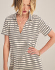 CORIN YARN DYE STRIPE JERSEY DRESS