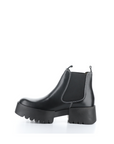 fly london exia lug sole chelsea boot in black, left side view