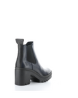 fly london tope lug sole heeled chelsea boot in navy, right angled view 