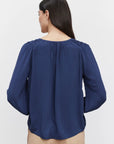 AZALEA RAYON CHALLIS LONG SLEEVE TOP