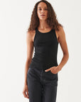 COTTON MODAL HIGH CREW RIB TANK