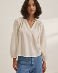 CARINA TONAL STITCH EMBROIDERY BLOUSE