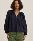 CARINA TONAL STITCH EMBROIDERY BLOUSE