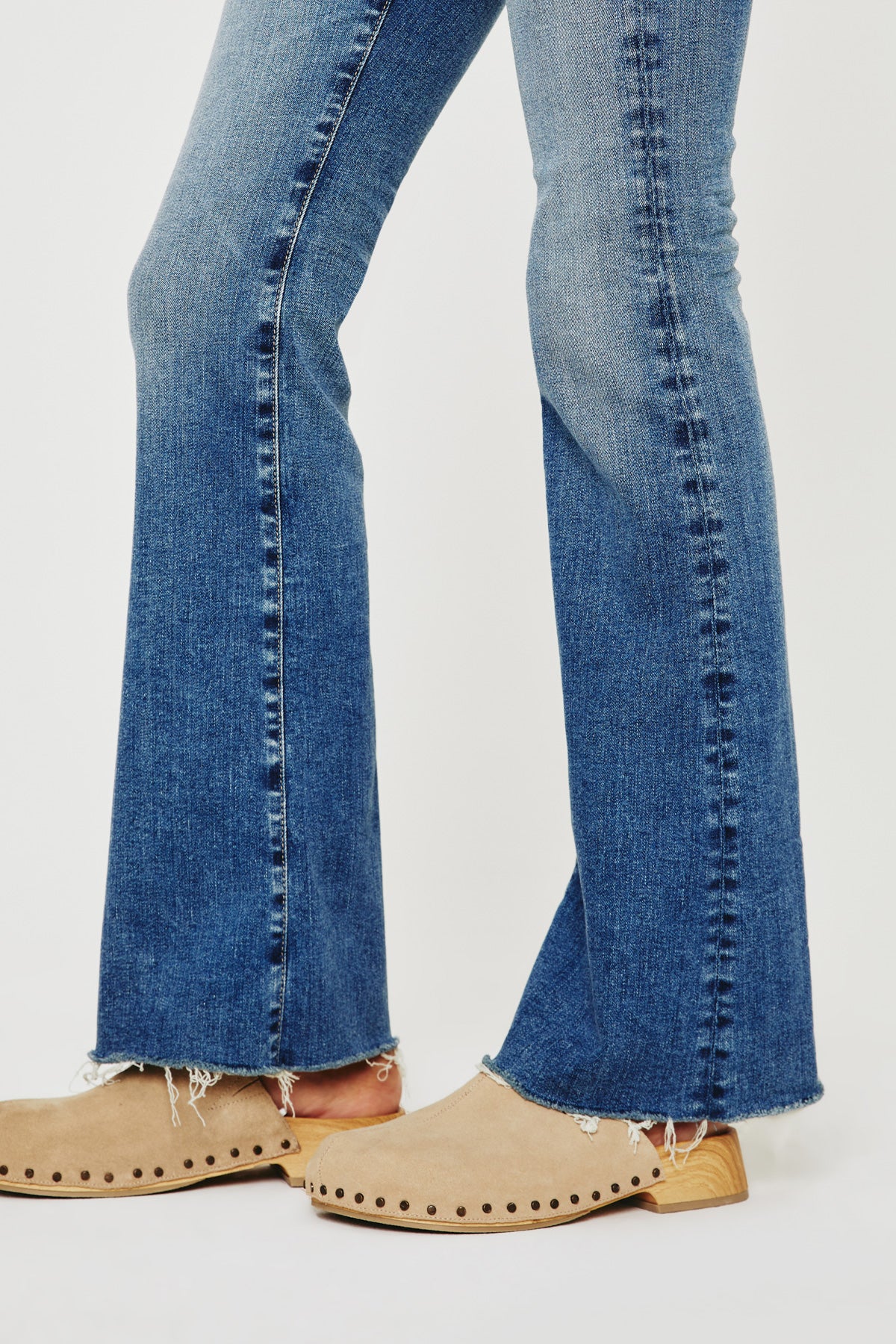 ag jeans farrah high rise boot cut jean in 14 years intentional blue, ankle view