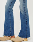 ag jeans farrah high rise boot cut jean in 14 years intentional blue, ankle view