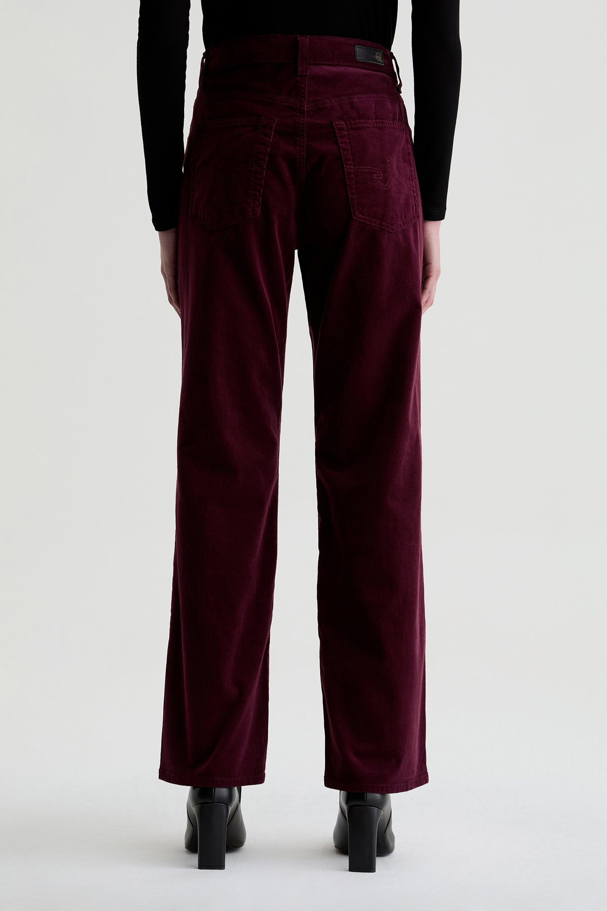 BRINLEY MID-RISE STRAIGHT CORDUROY IN WINERY