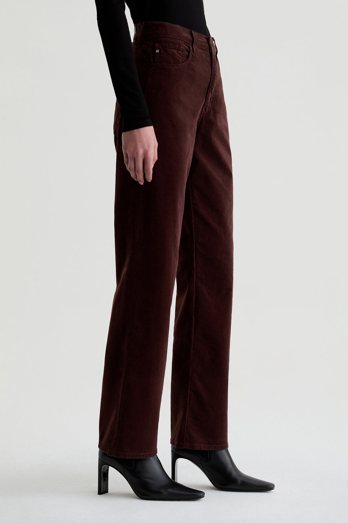 BRINLEY MID-RISE STRAIGHT CORDUROY IN WINERY