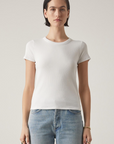 BEDFORD MODAL RIB SCOOP NECK SHORT SLEEVE TOP