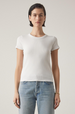 BEDFORD MODAL RIB SCOOP NECK SHORT SLEEVE TOP