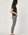 TESS HIGH RISE ANKLE SKINNY IN GREY LEOPARD