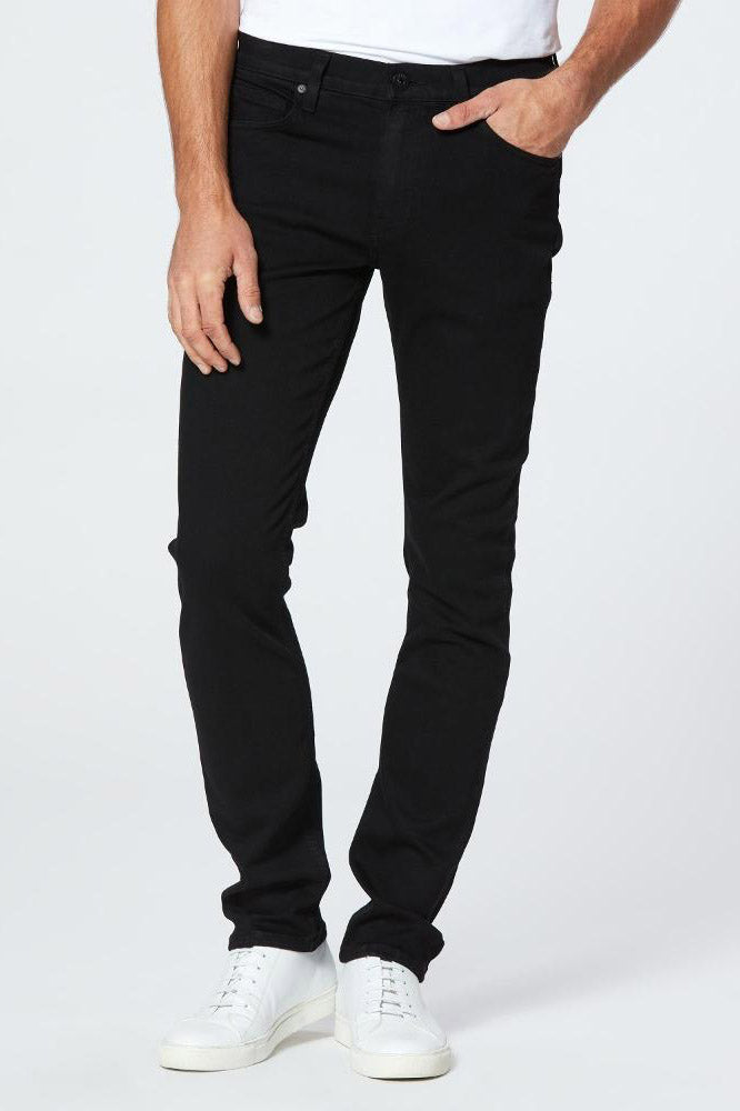 waist down front view of the lennox skinny fit jean from Paige in black shadow
